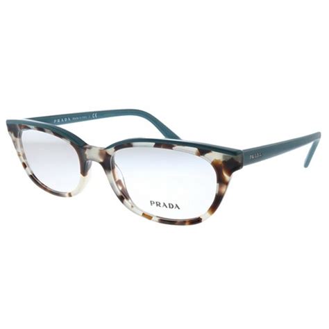 prada pr 13vv 4751o1 53 eyeglasses - spotted brown opal/green|Prada Catwalk PR 13VV 4751O1 Spotted Brown Opal Green .